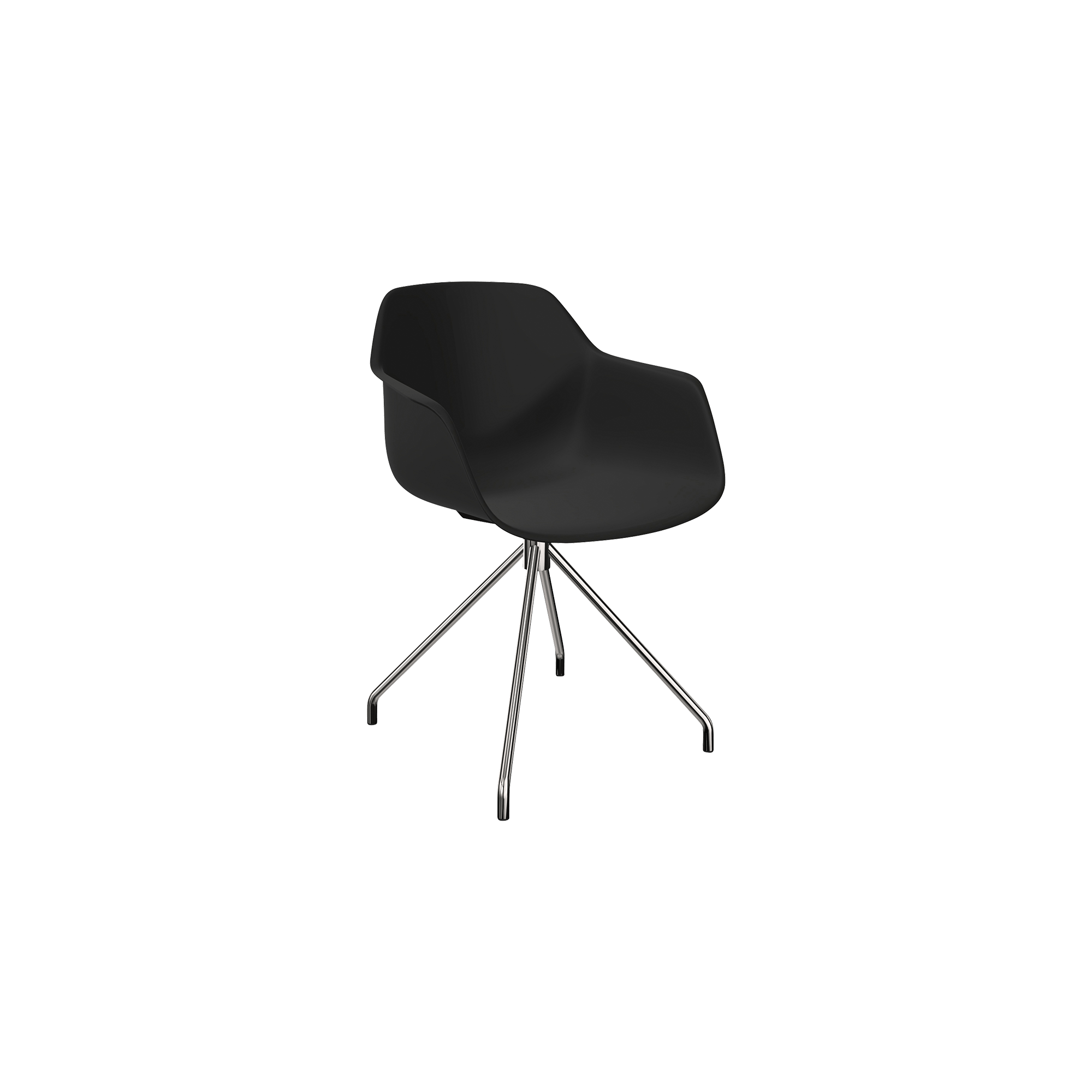 black chair with metal legs