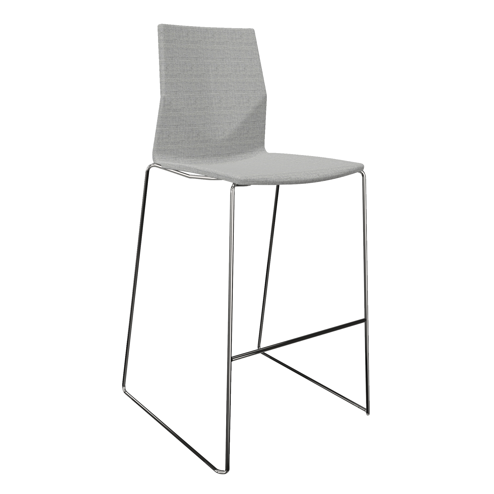 grey counter chair with metal legs