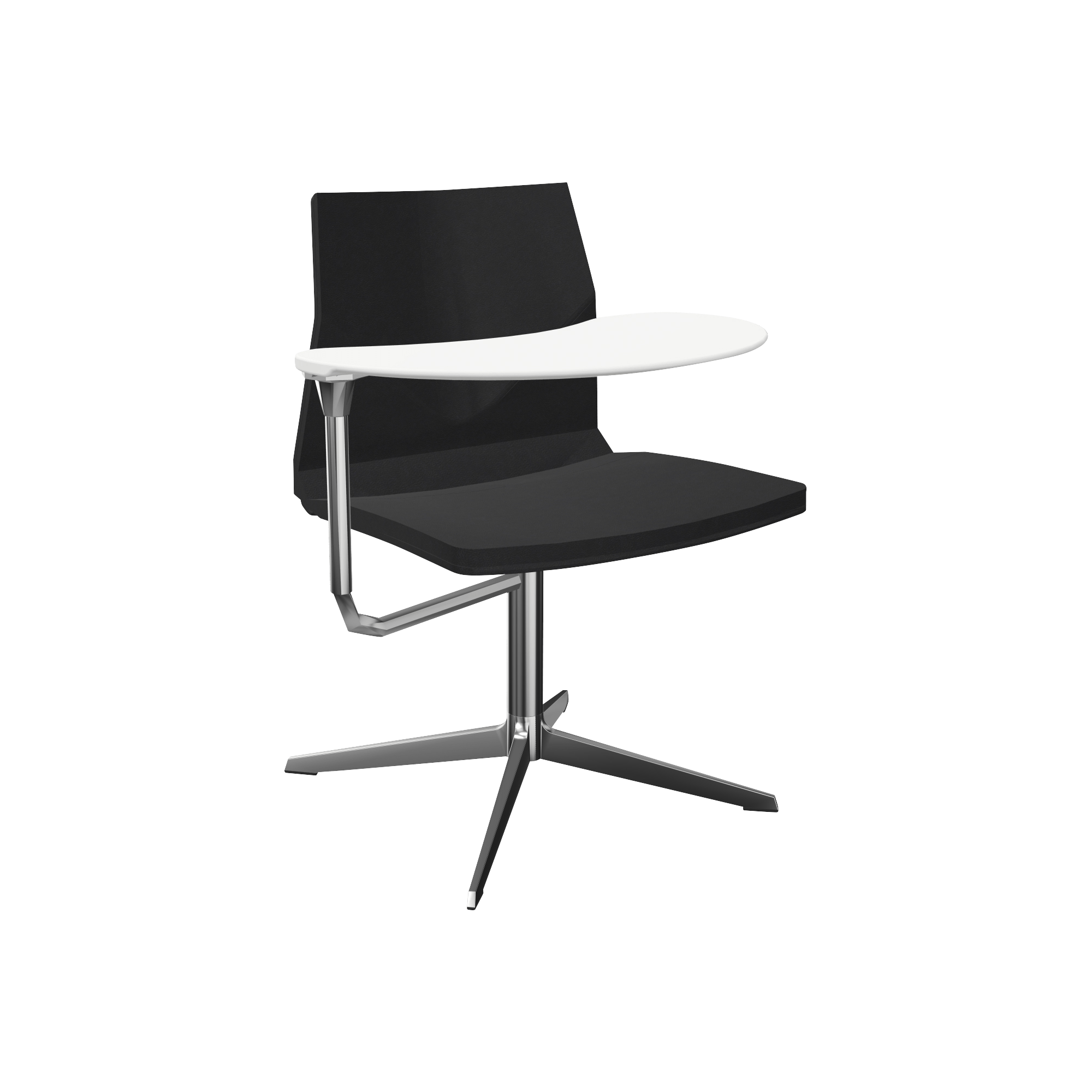 black designer desk chair