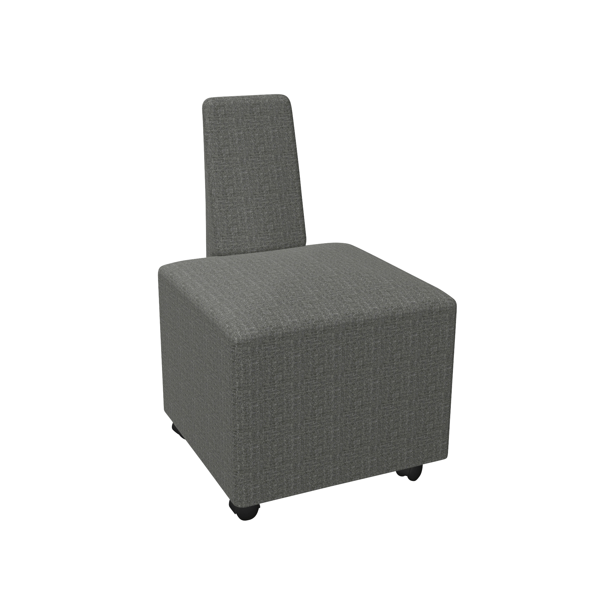 upholstered office scooter chair on wheels