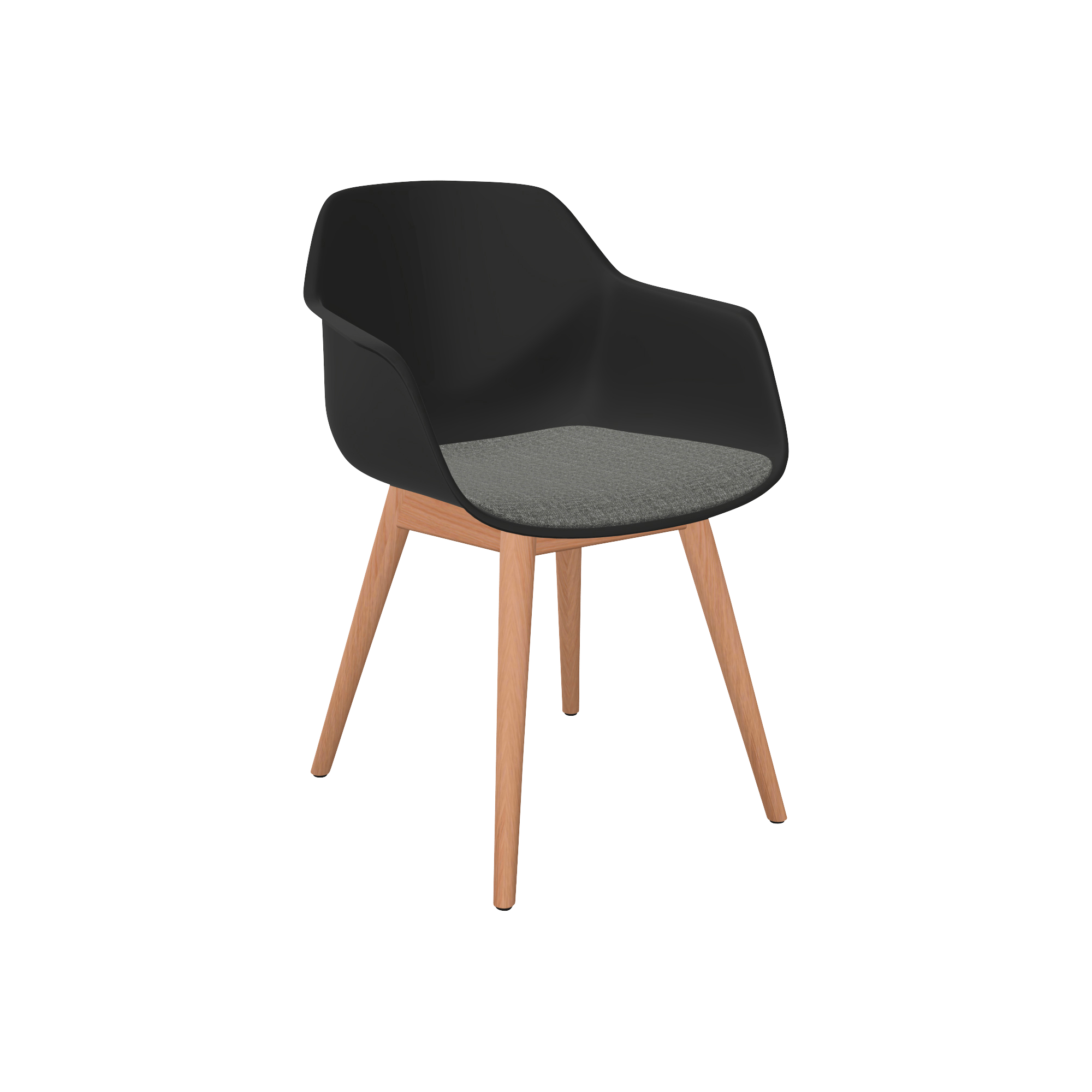 designer office chair with wooden legs