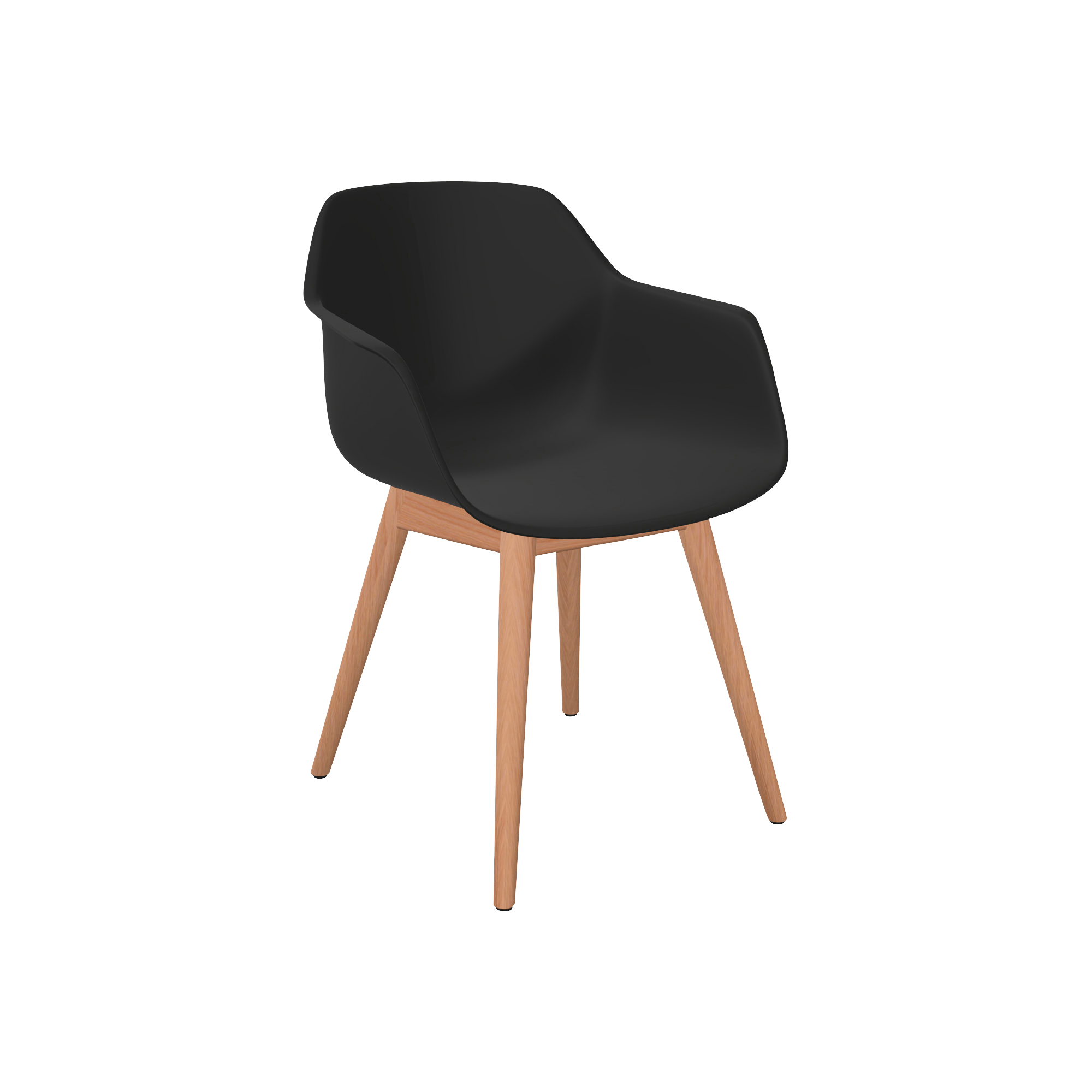 designer office chair with wooden legs