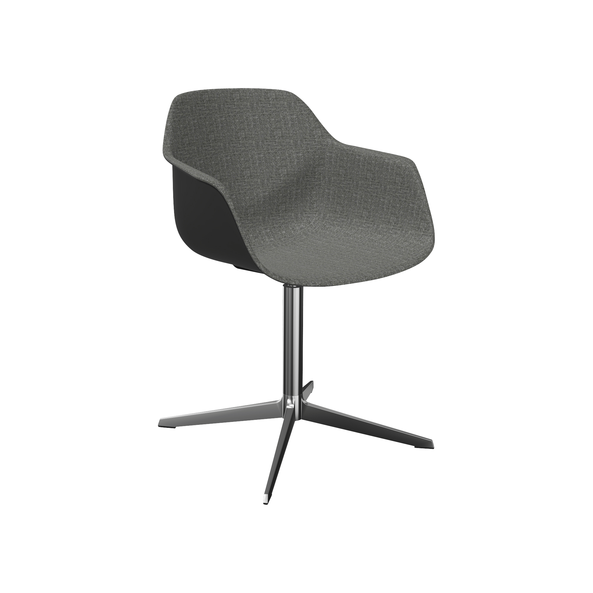 grey designer desk chair with metal leg