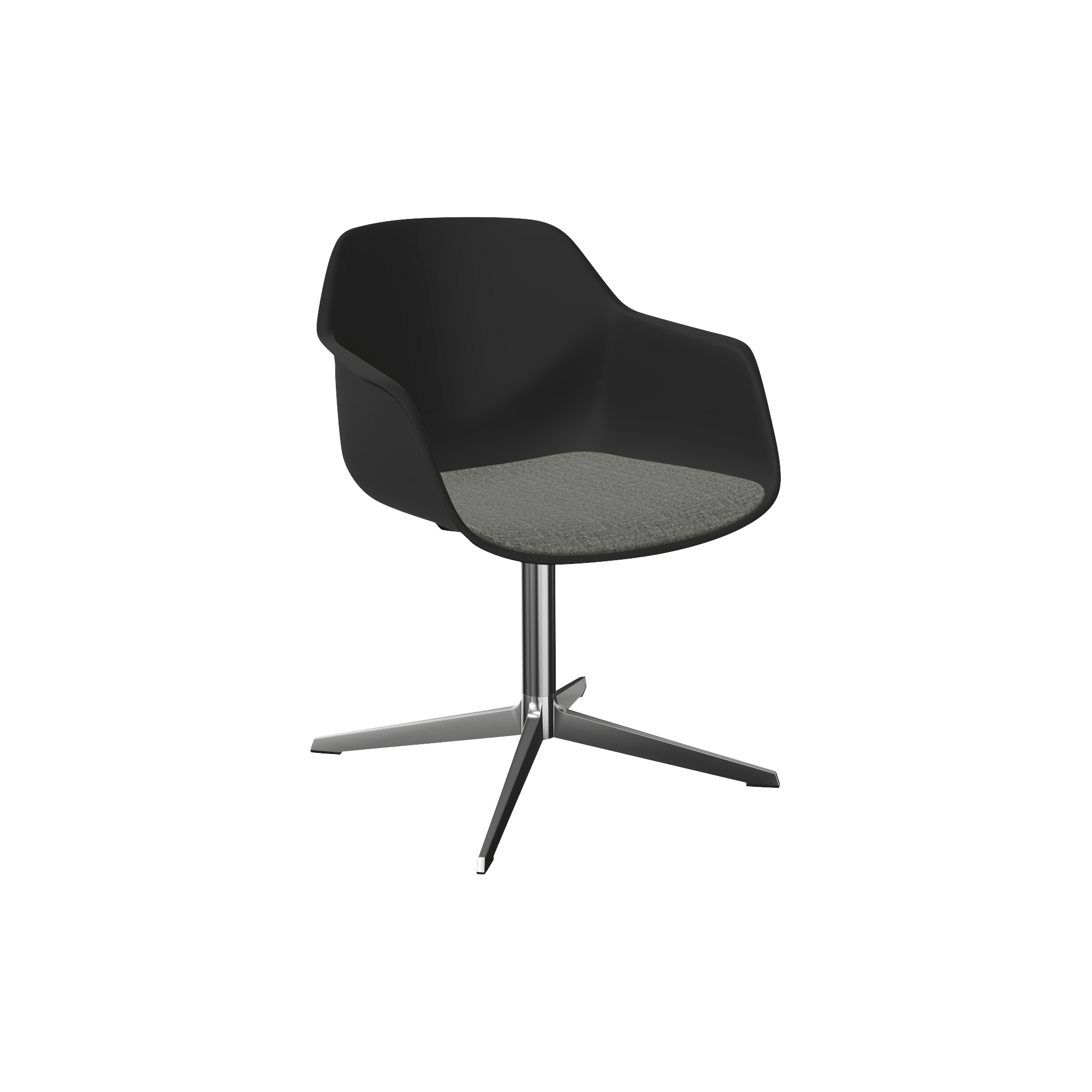black and grey designer desk chair