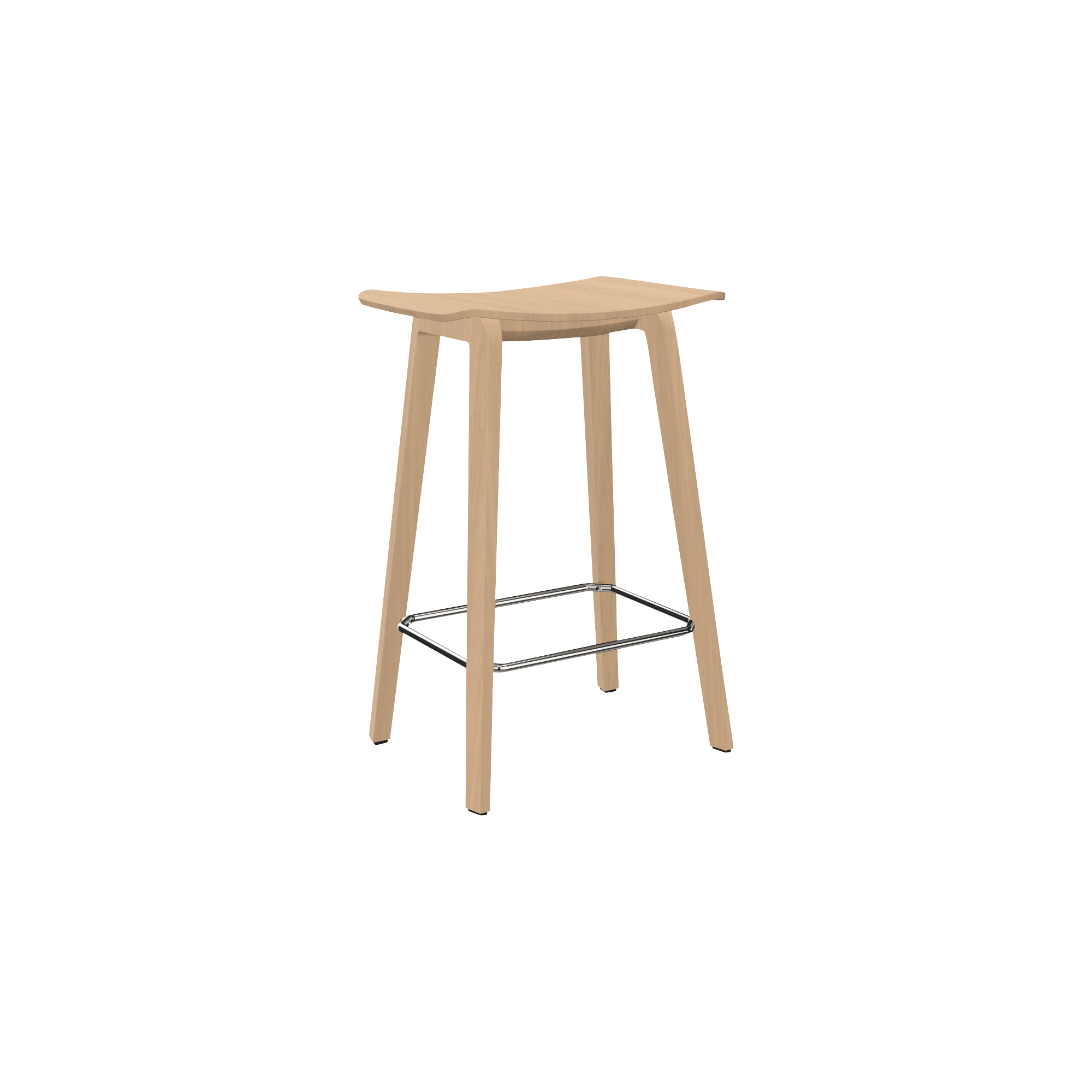 office stool with wooden legs