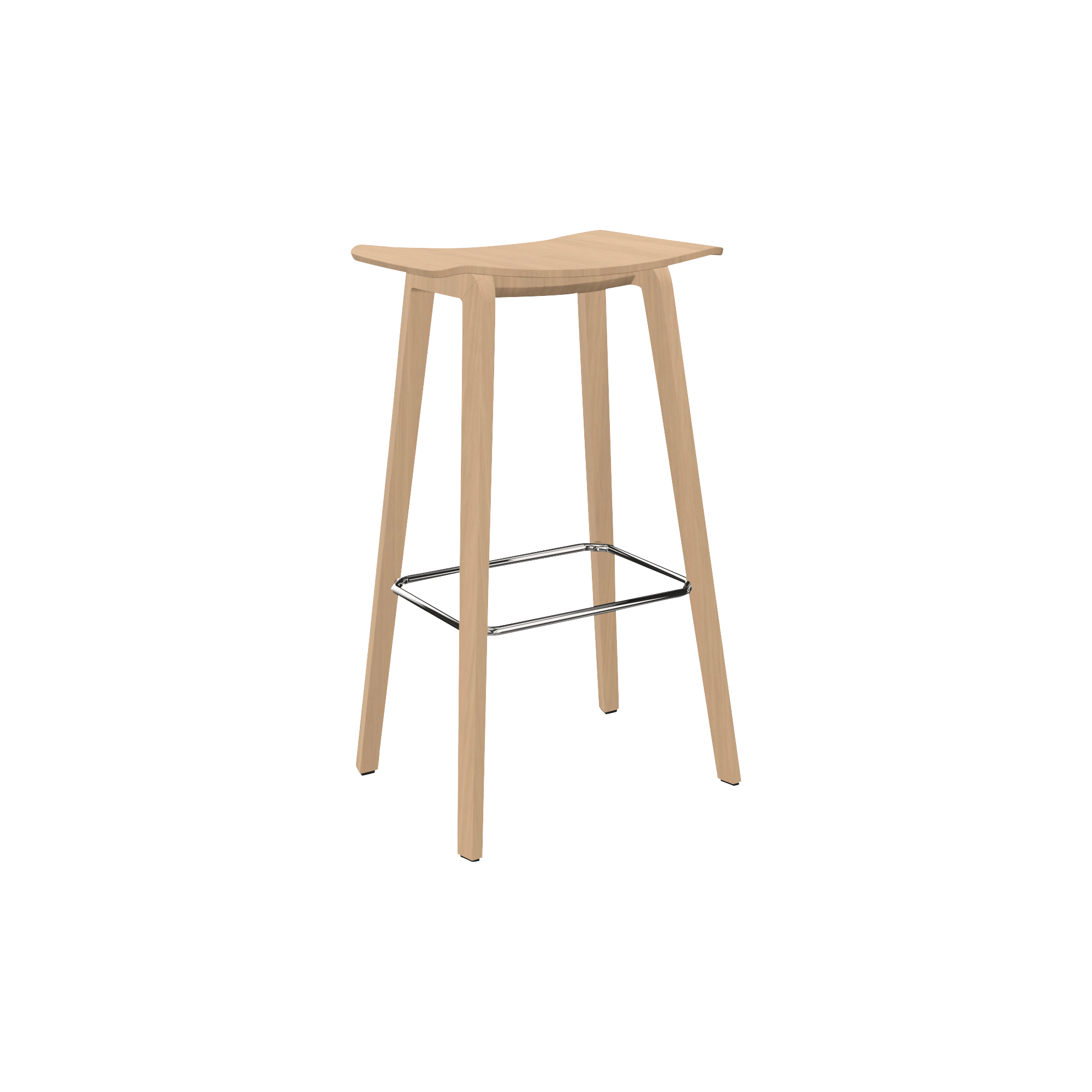 office stool with wooden legs