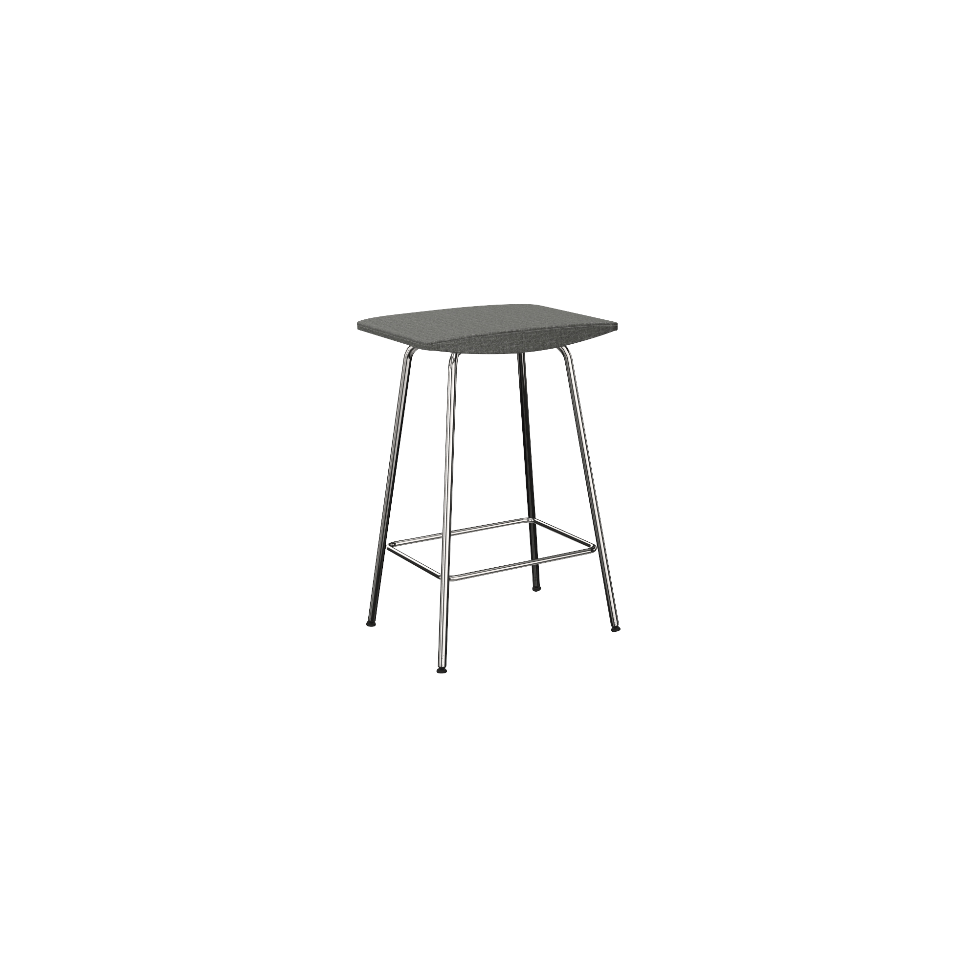 grey counter stool with metal legs