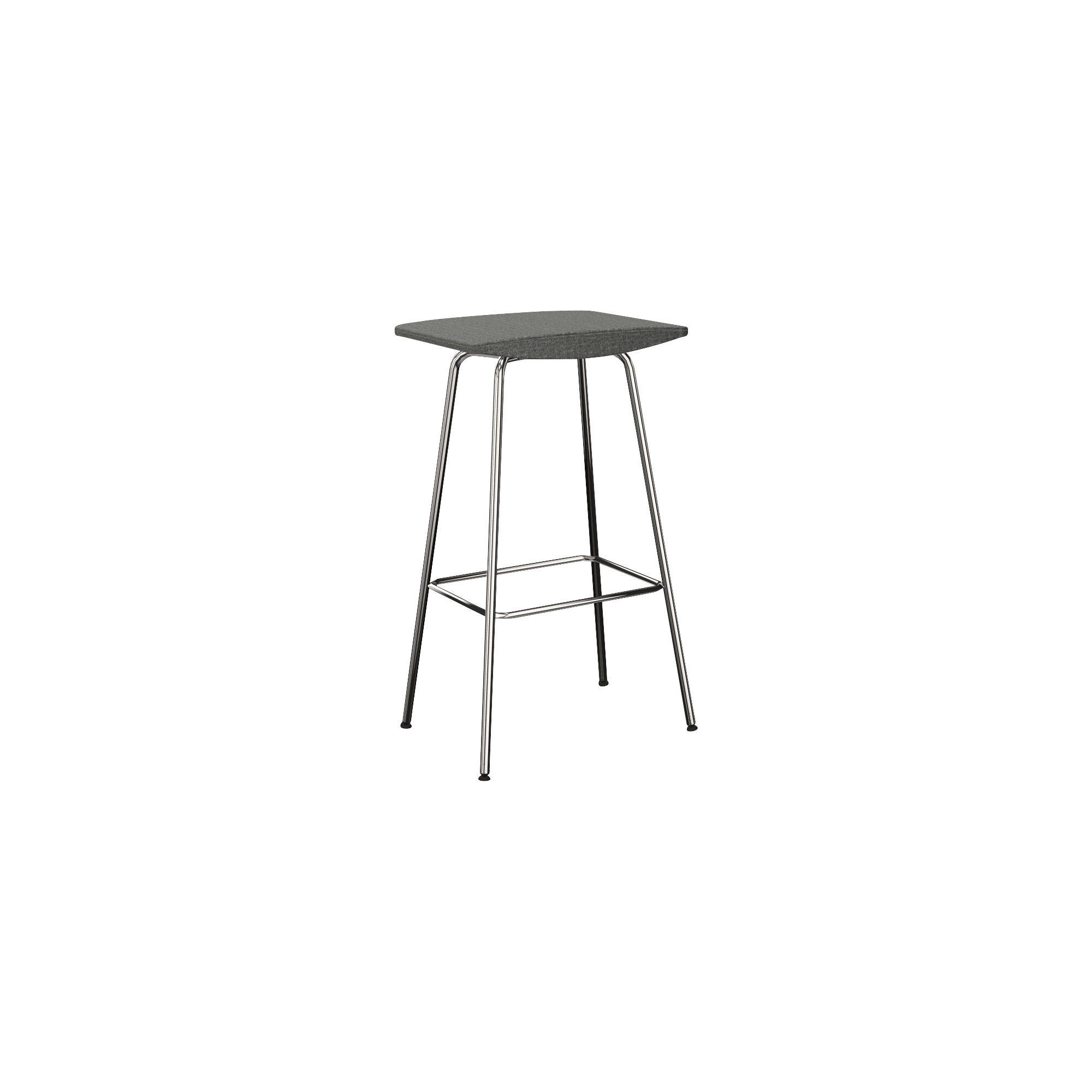 grey counter stool with metal legs