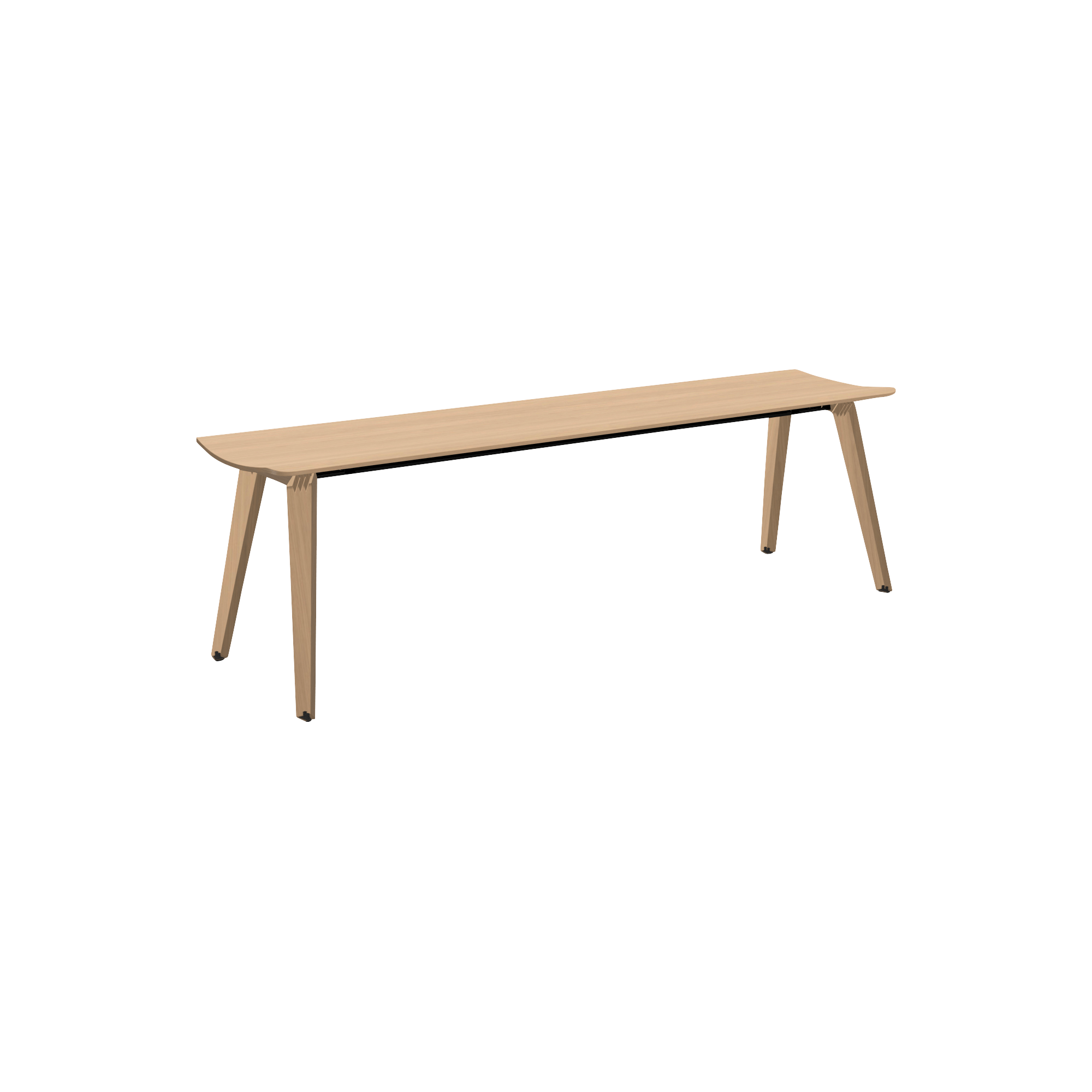 wooden bench with wooden legs