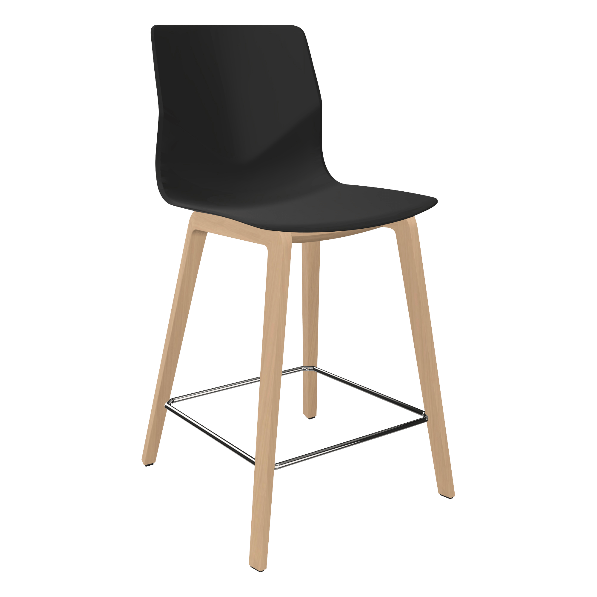 designer desk chair with wooden legs