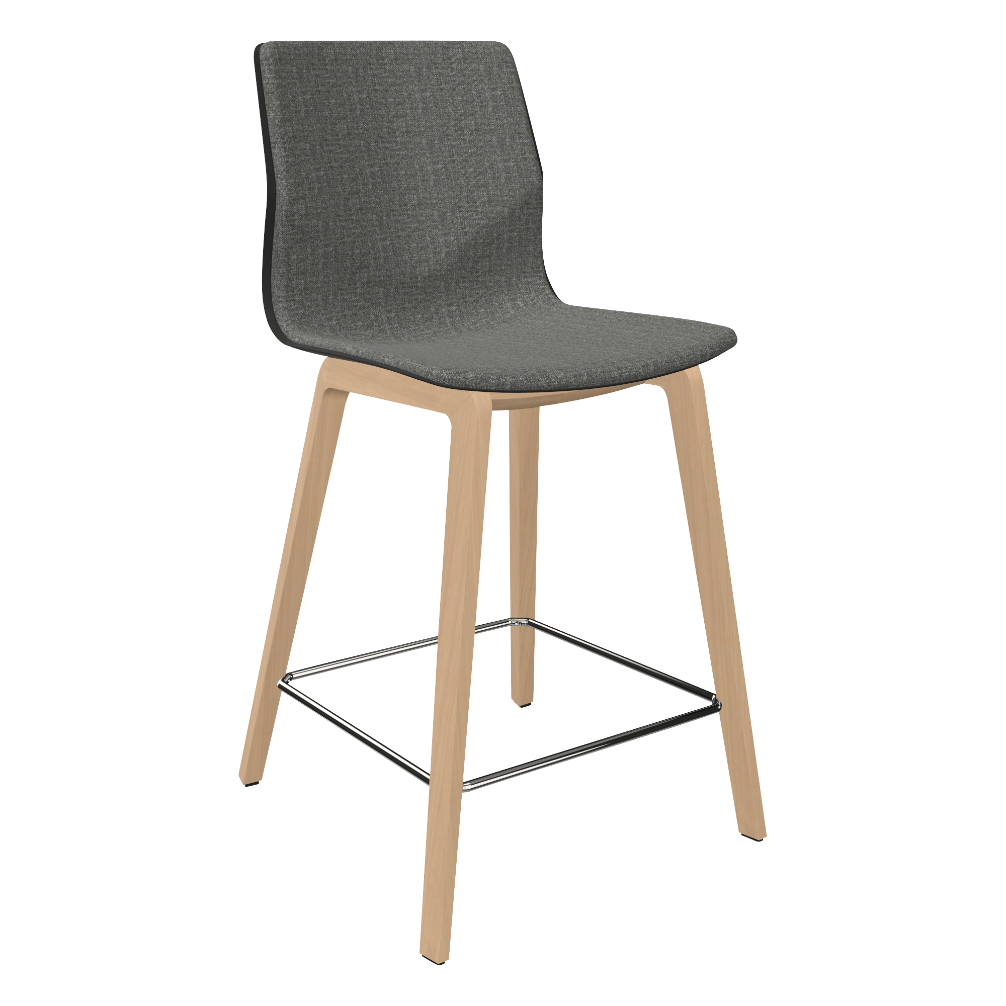 designer desk chair with wooden legs