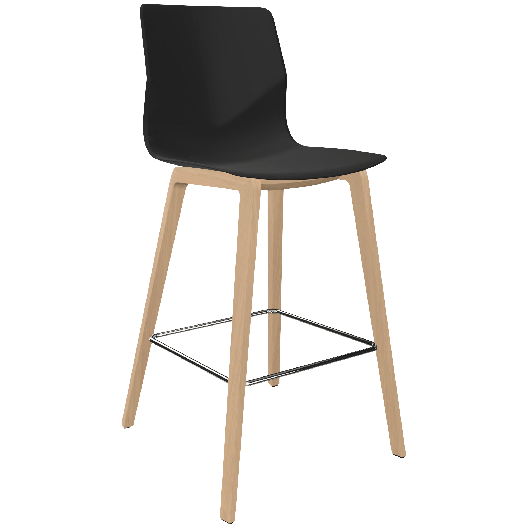 counter chair with wooden legs