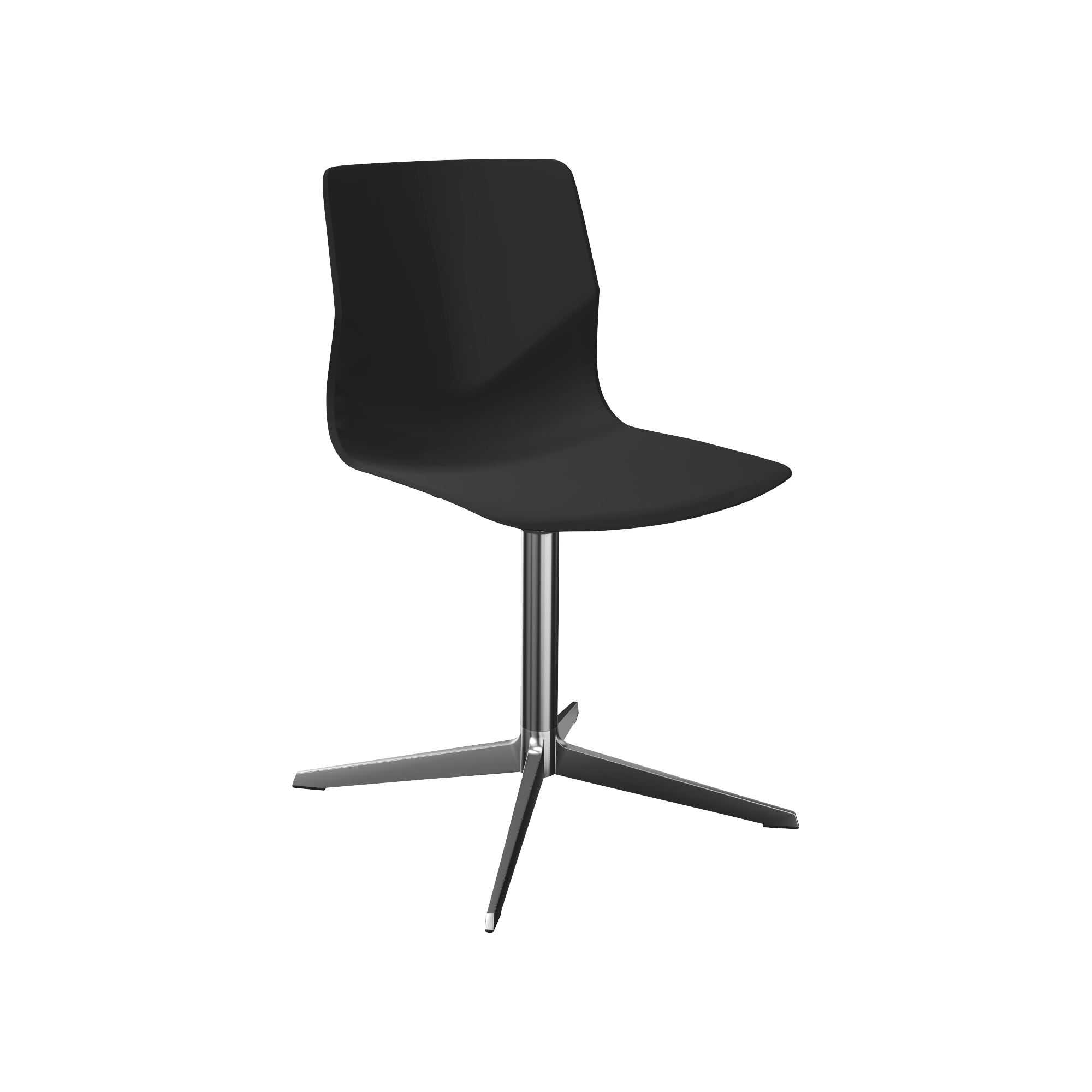 designer desk chair with metal leg
