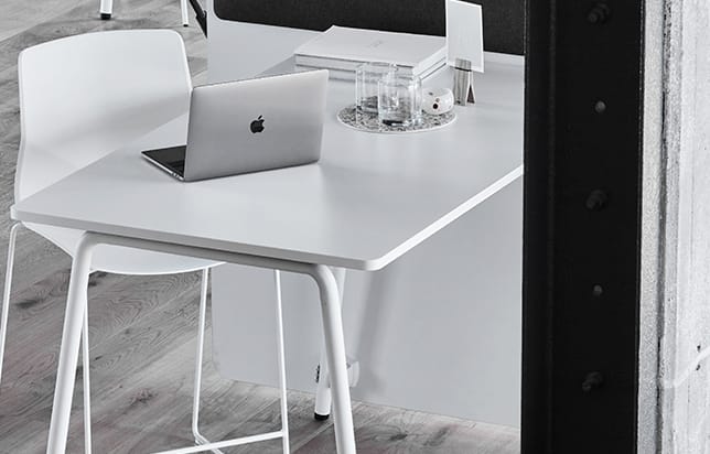 detail of desk with chair