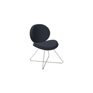 black chair with metal leg