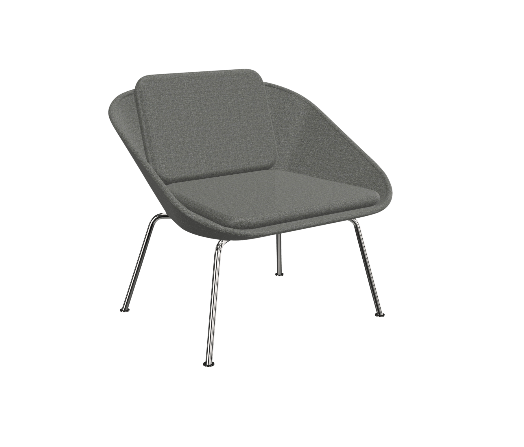 A grey lounge chair