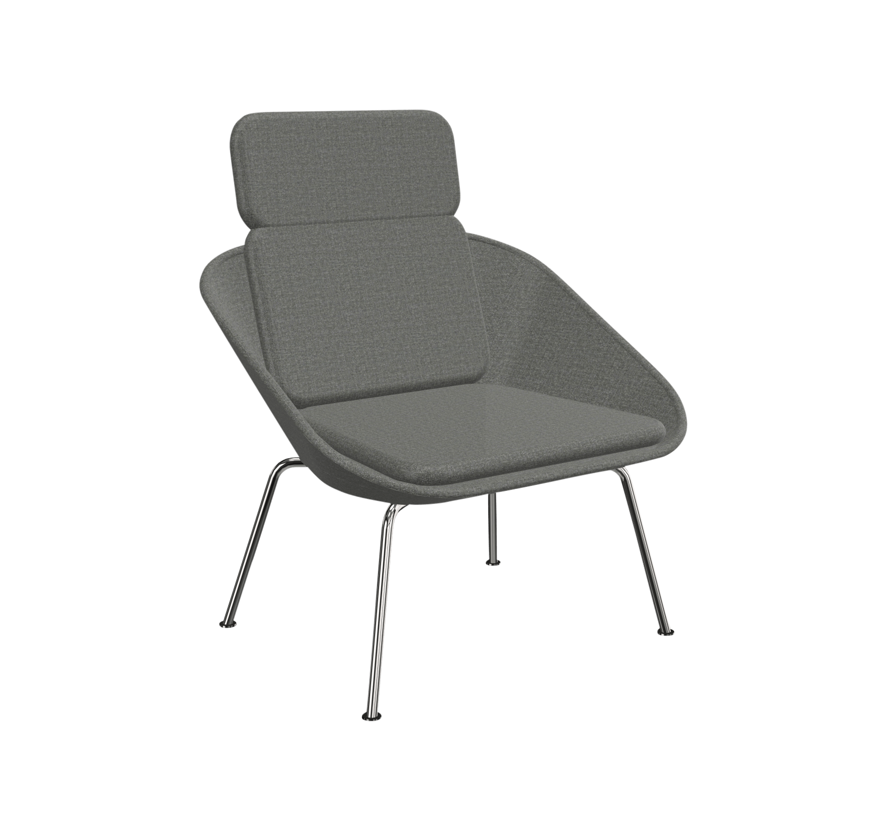 A grey lounge chair