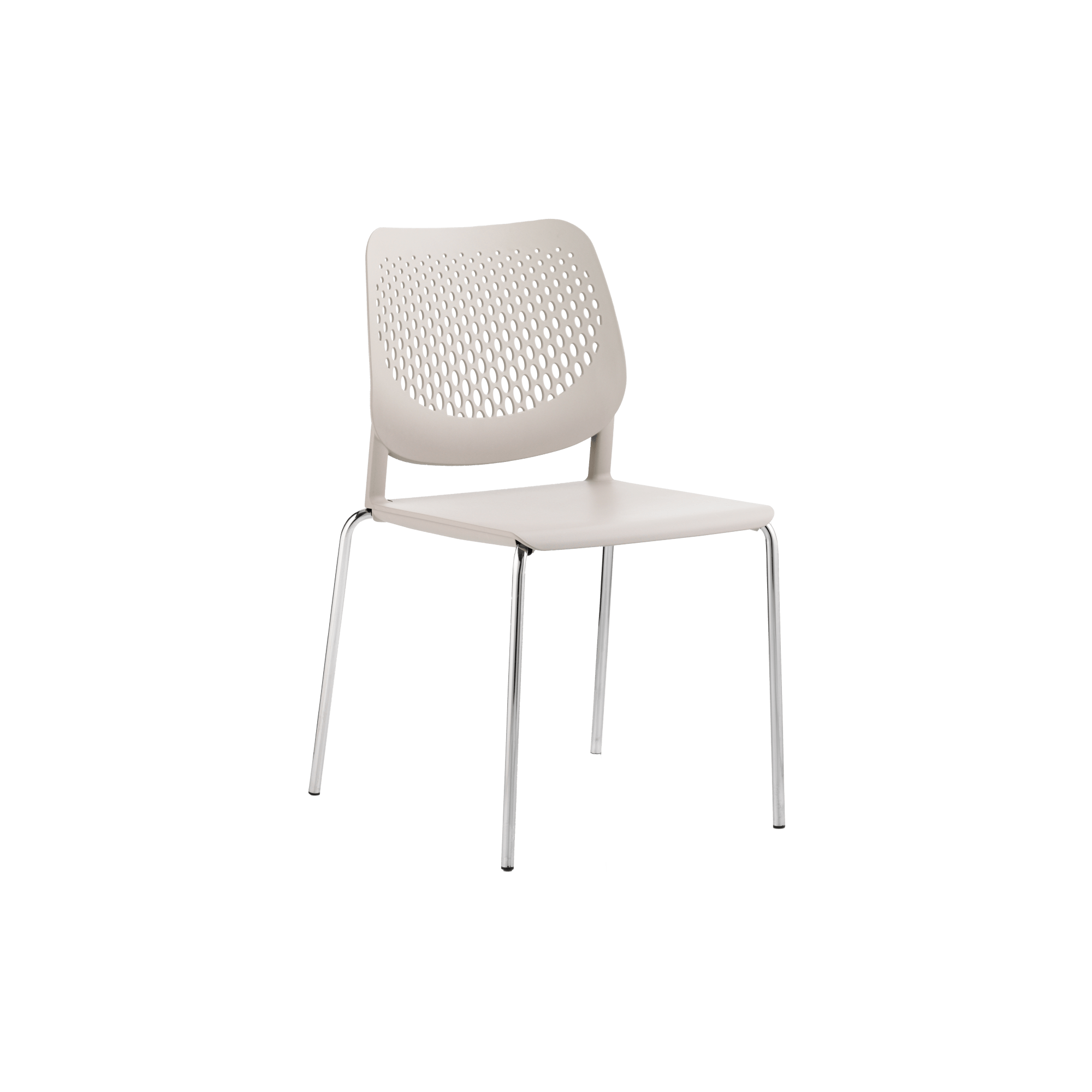 A white plastic chair