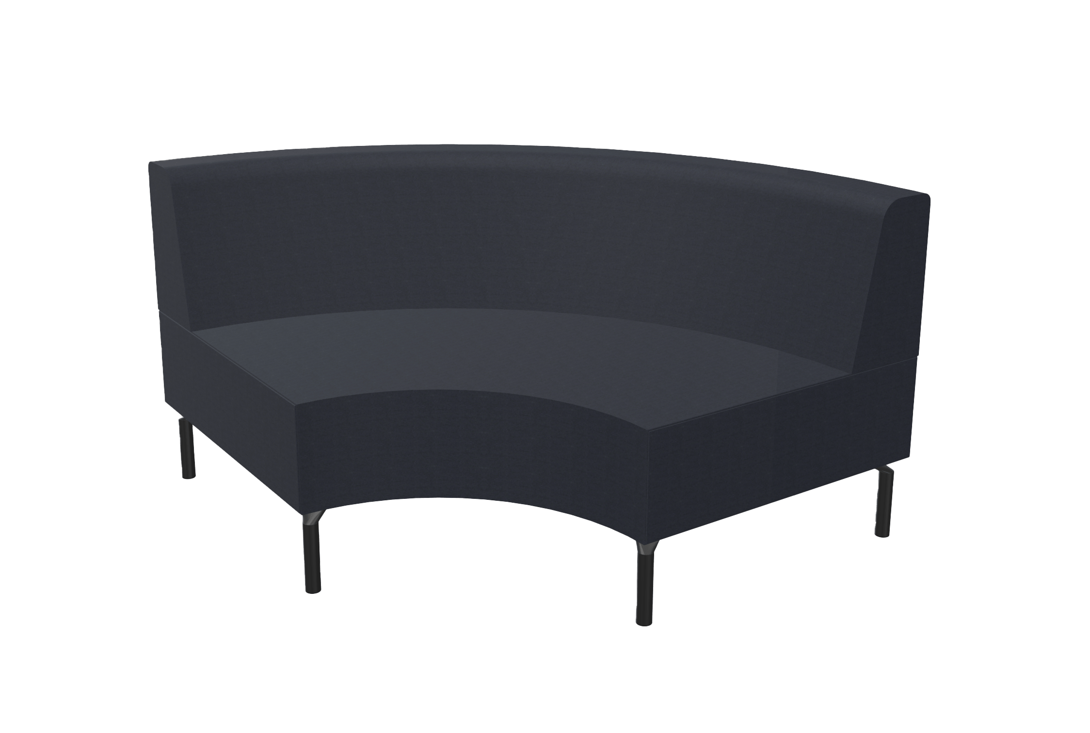black office sofa corner section