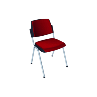 A red and black chair