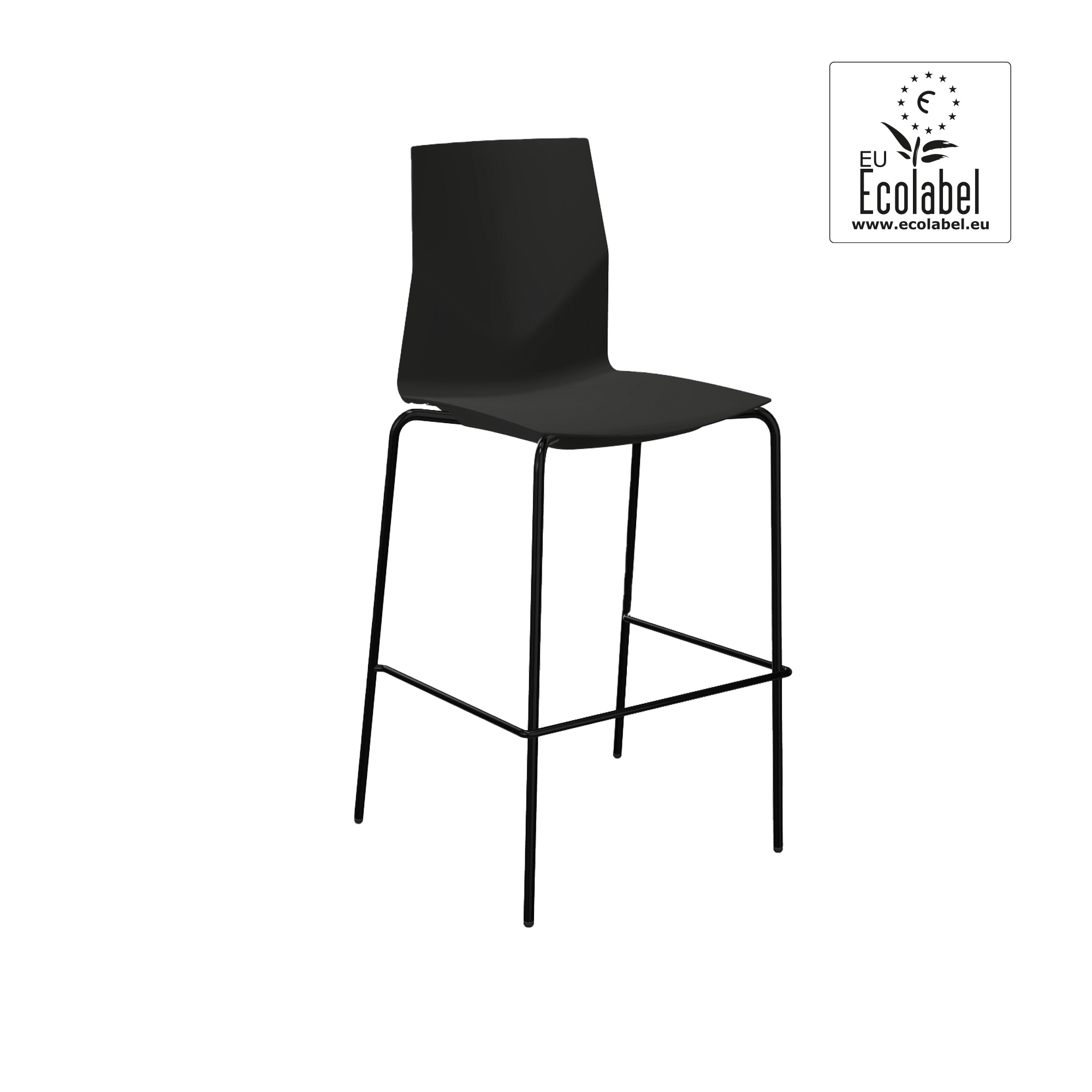 black seat with four legs
