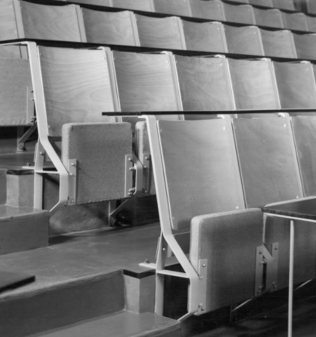 Original auditorium seating by Race Furniture
