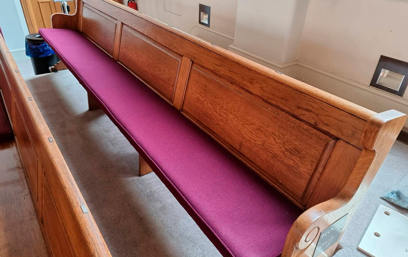 Cadogan Hall Refurbished Bench Seating by Race Furniture