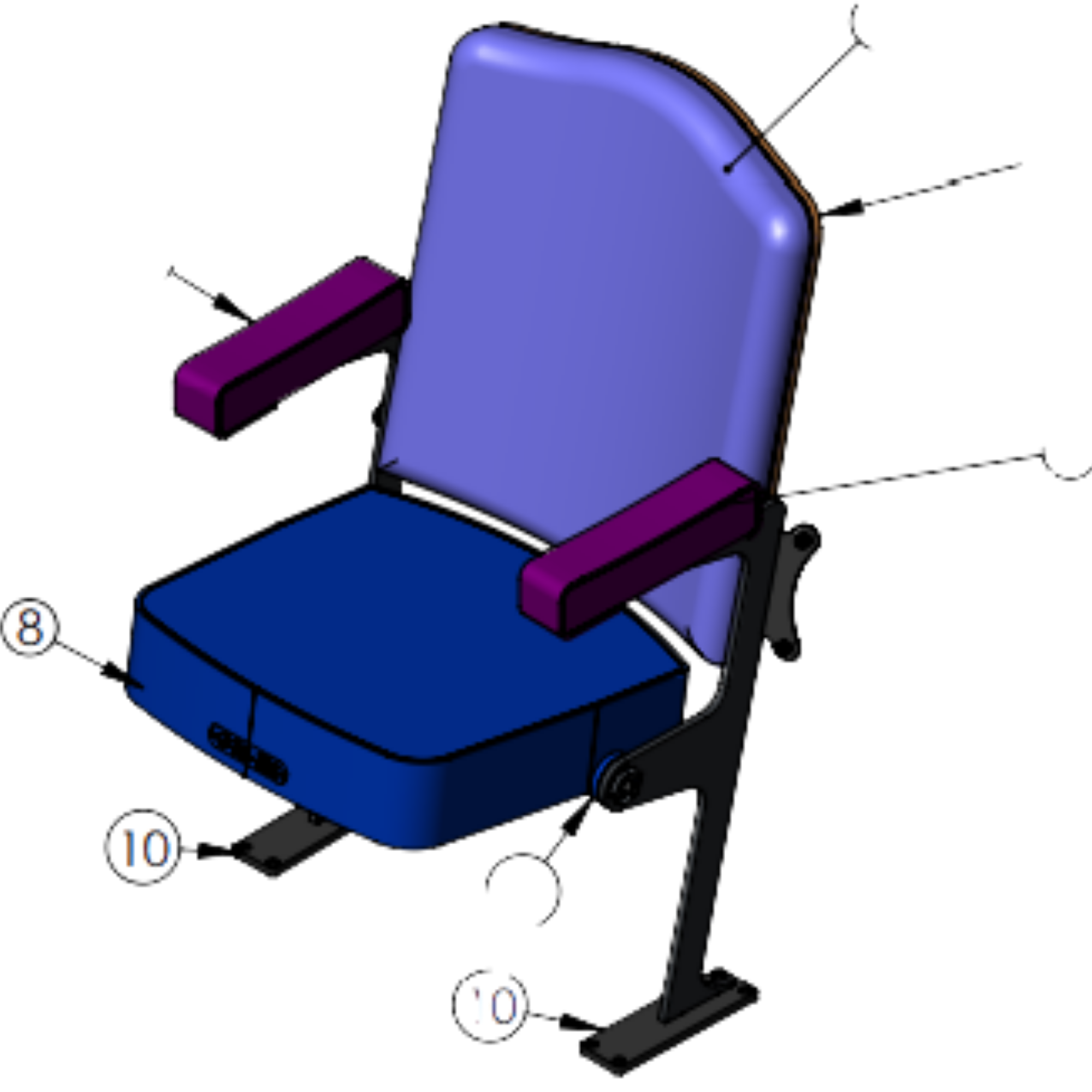 Render of Chavenage seat by Race Designers