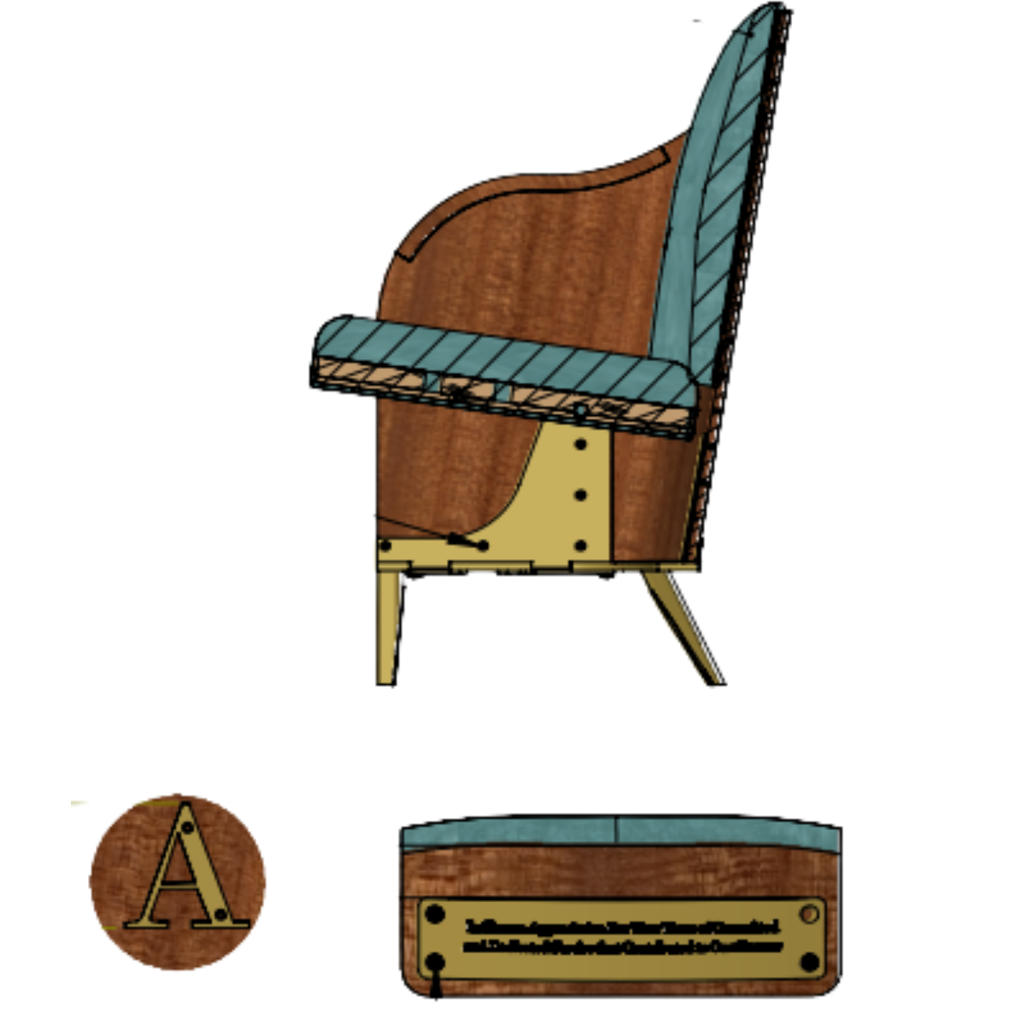 Drawing of Tub Chair