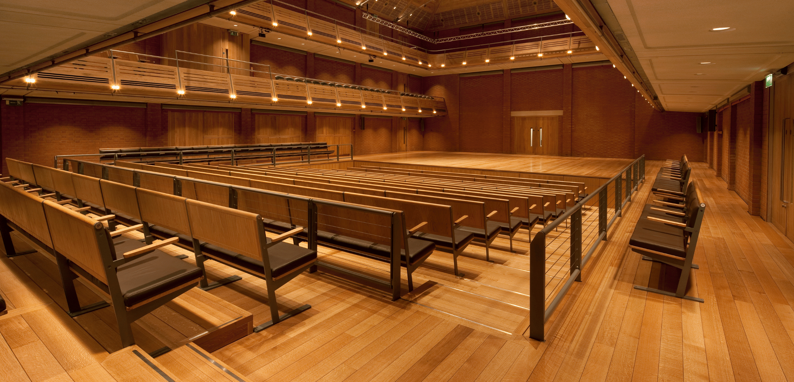 A large auditorium with rows of theater style seating